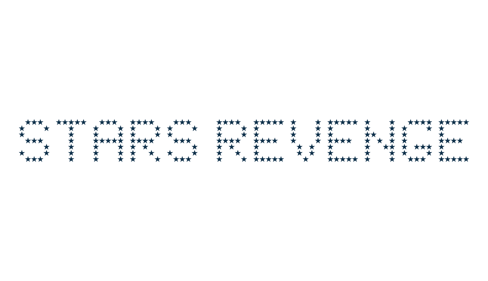 Stars Revenge, fancy groovy decorative font preview