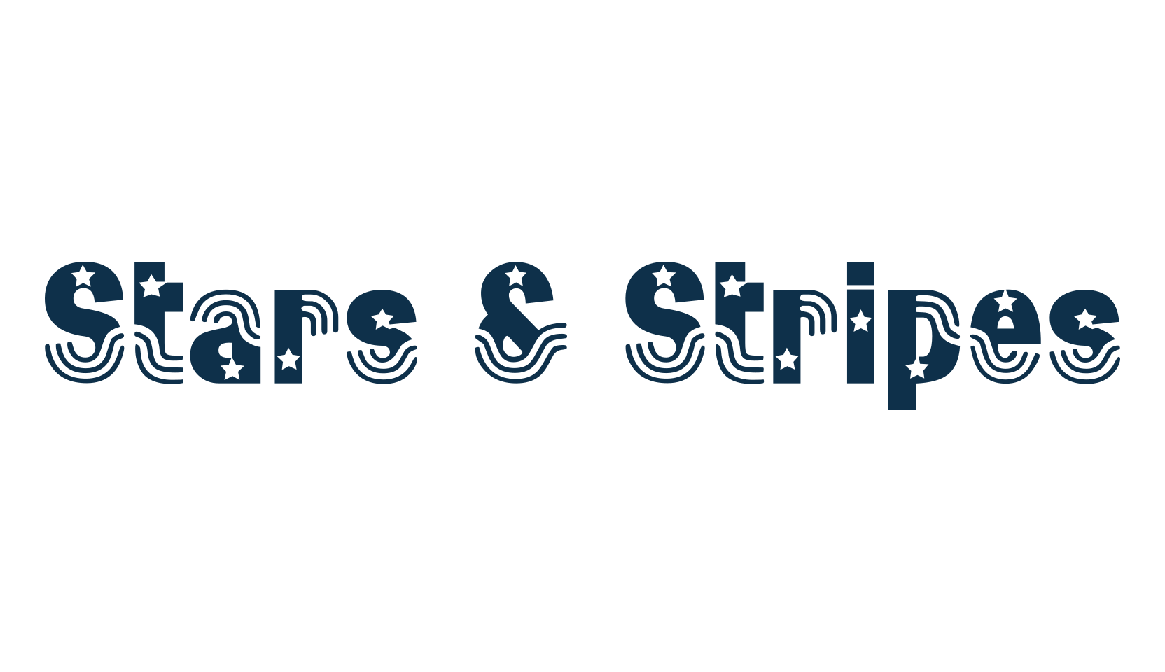 Stars & Stripes (stars-stripes-bs), fancy decorative font preview