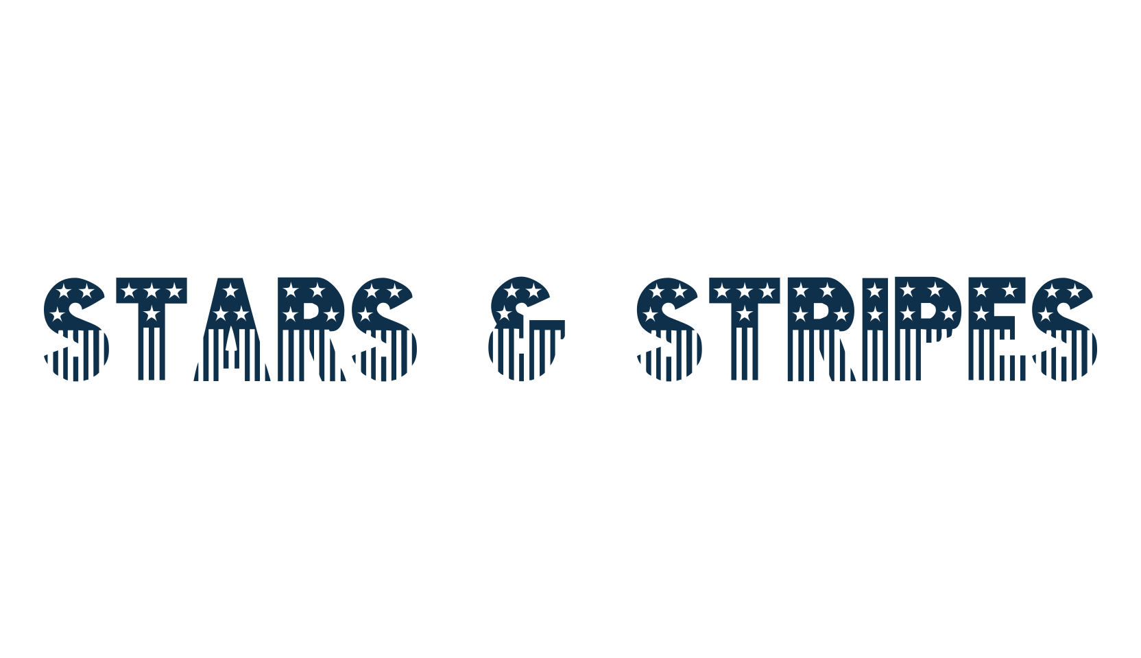 Stars & Stripes (stars-stripes), fancy decorative font preview