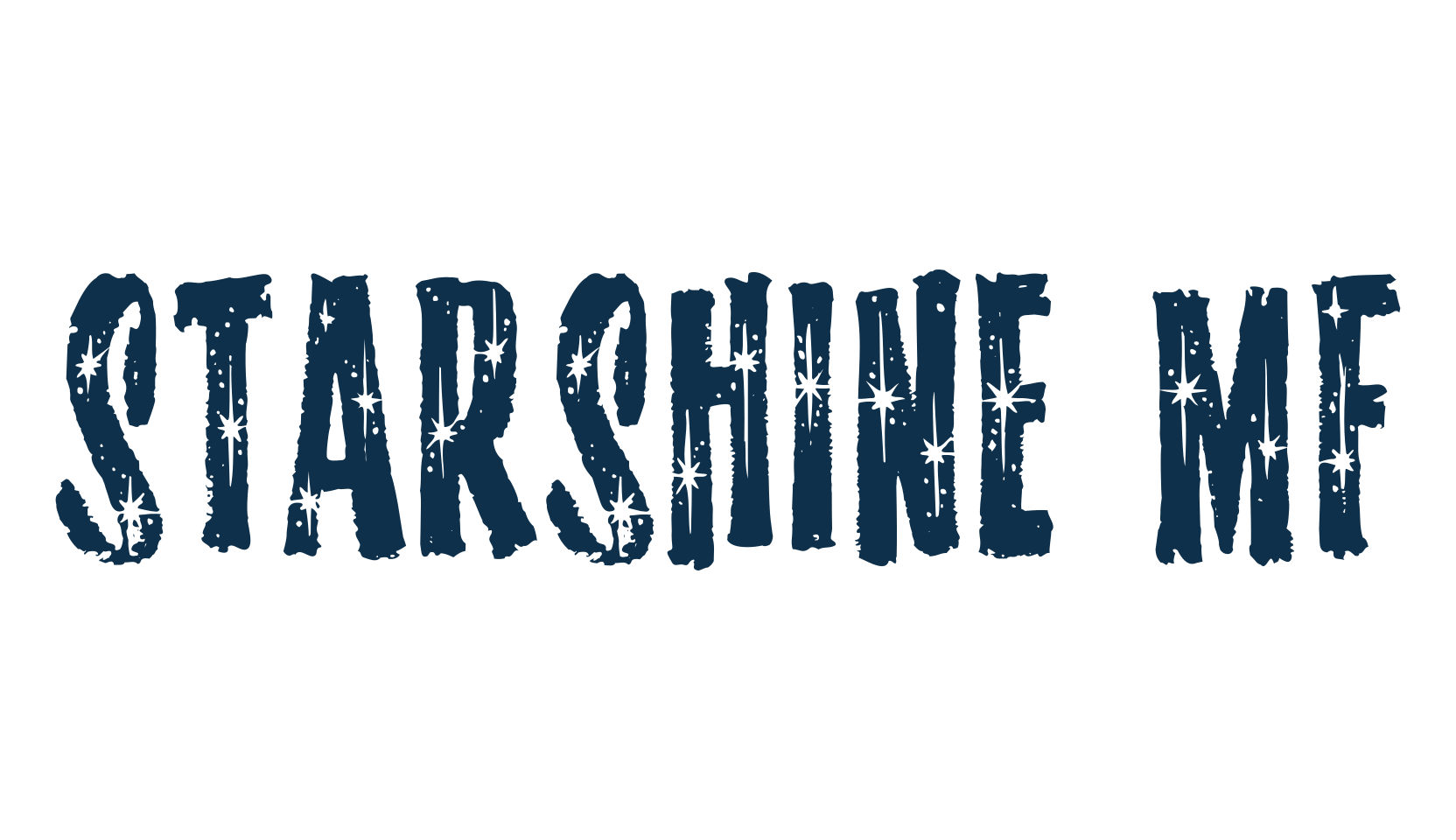 Starshine MF, fancy decorative font preview