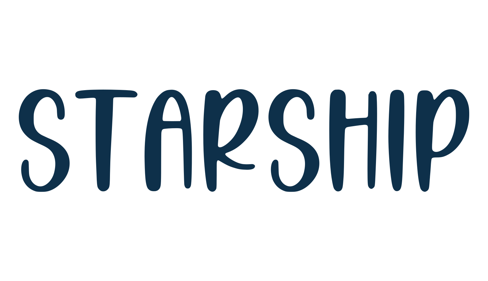 Starship, fancy decorative font preview