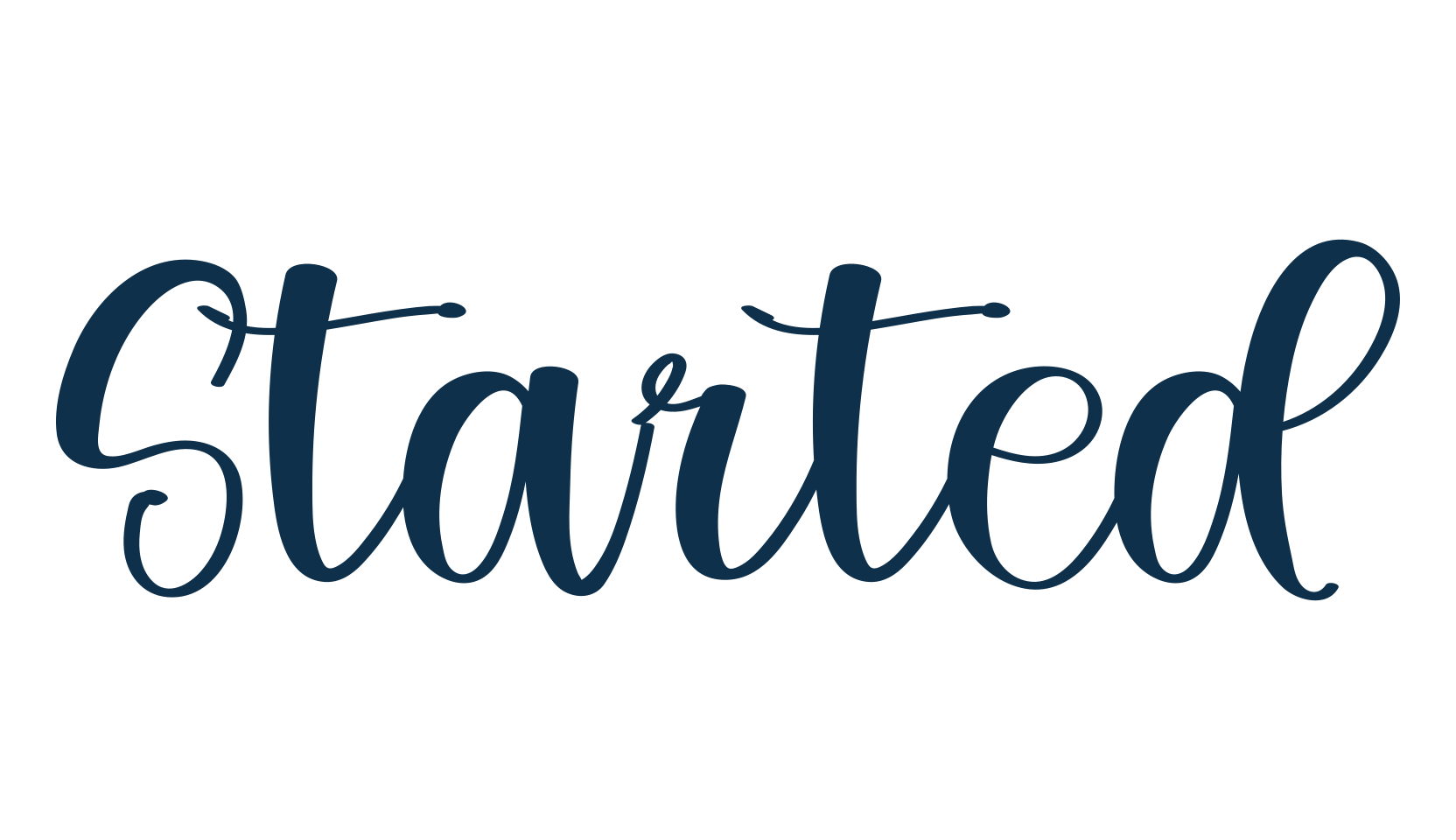 Started, handwriting font preview