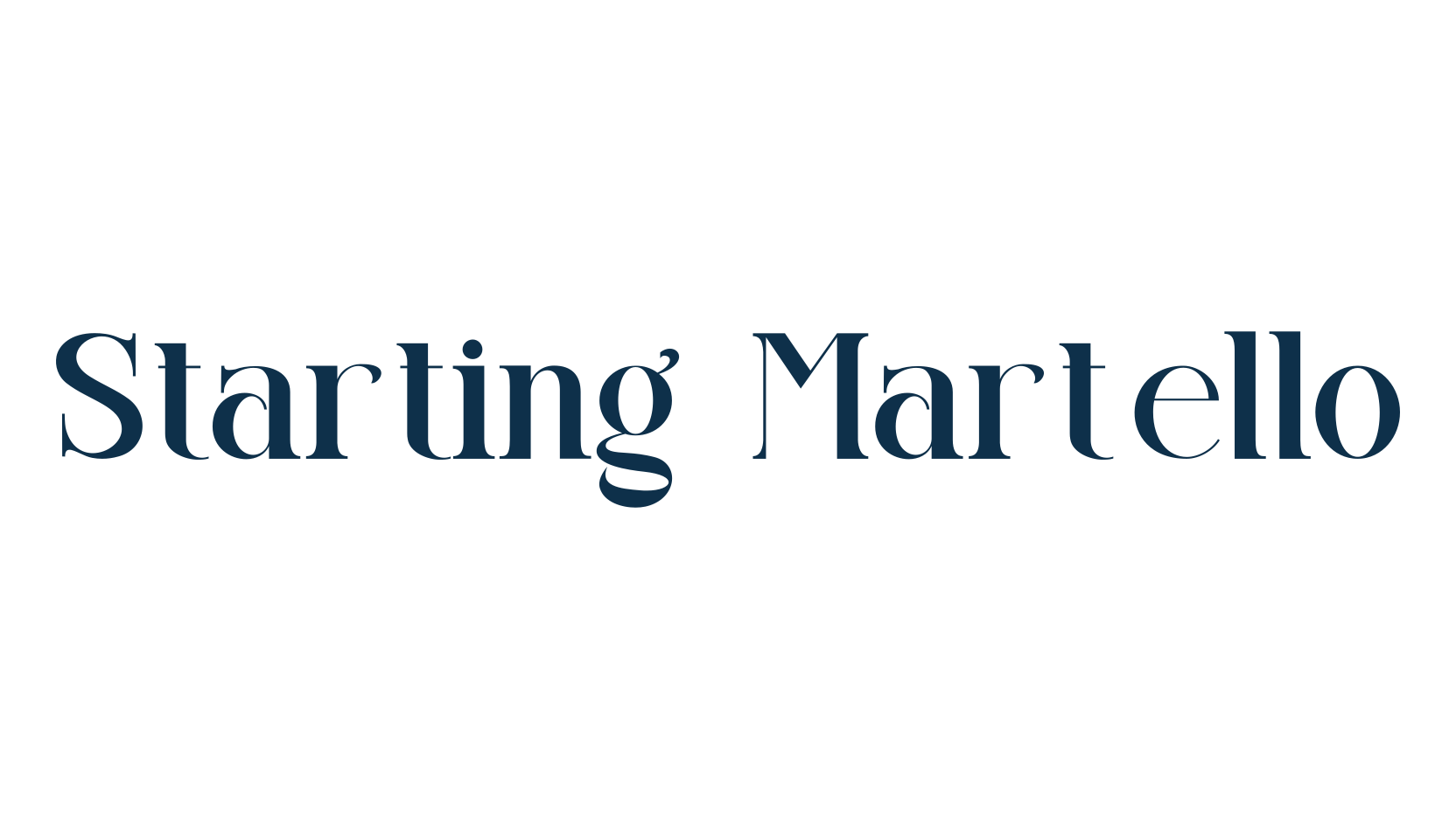 Starting Martello, serif font preview