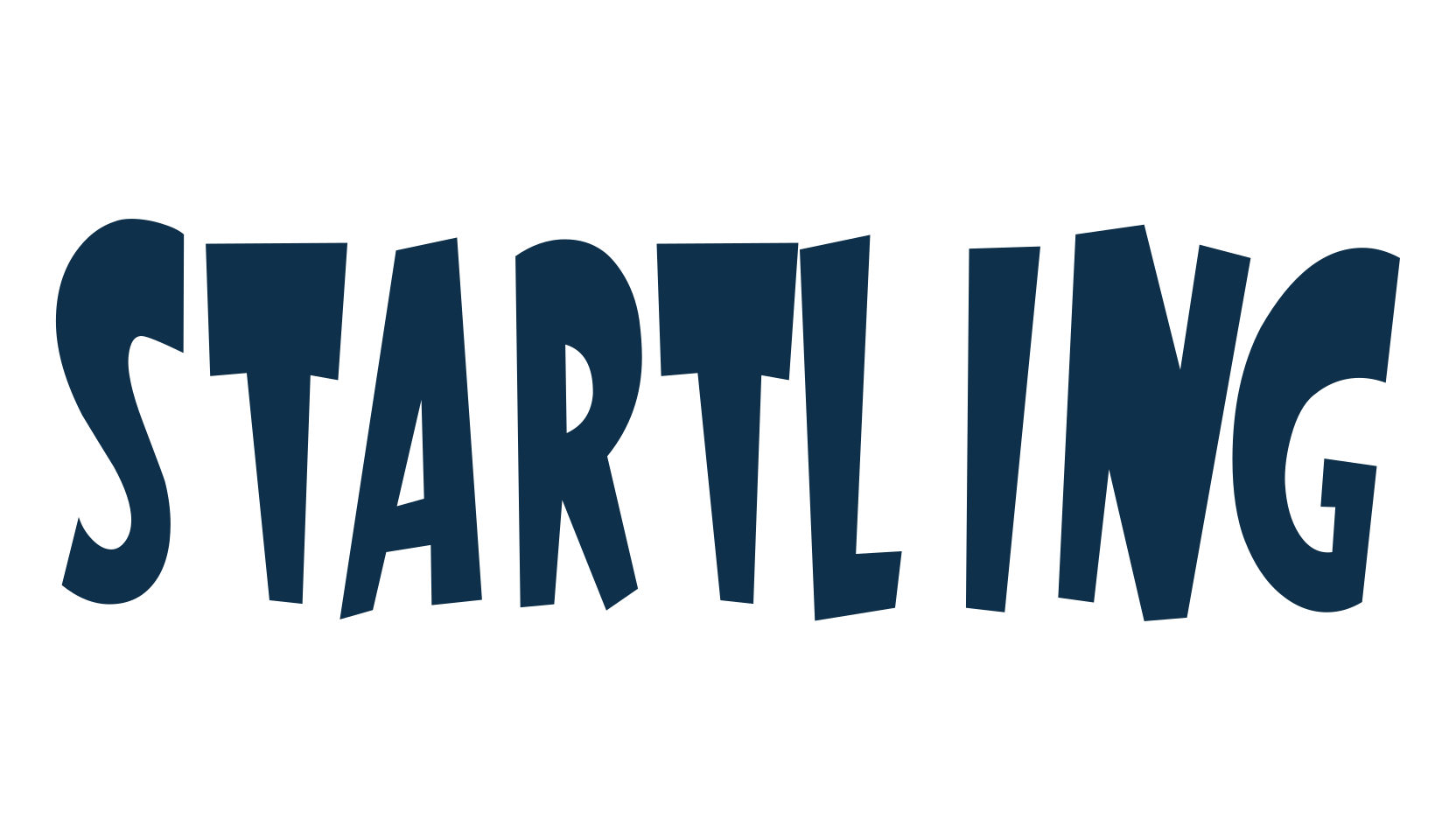 Startling, fancy cartoon decorative font preview