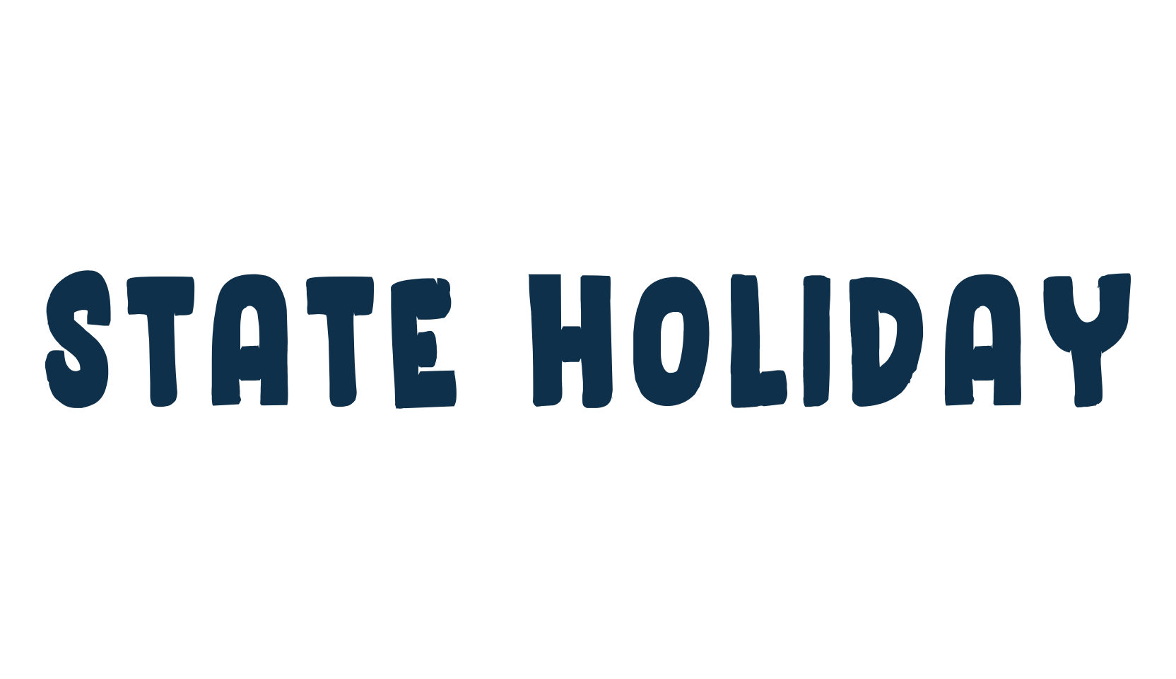 State Holiday, cartoon font preview
