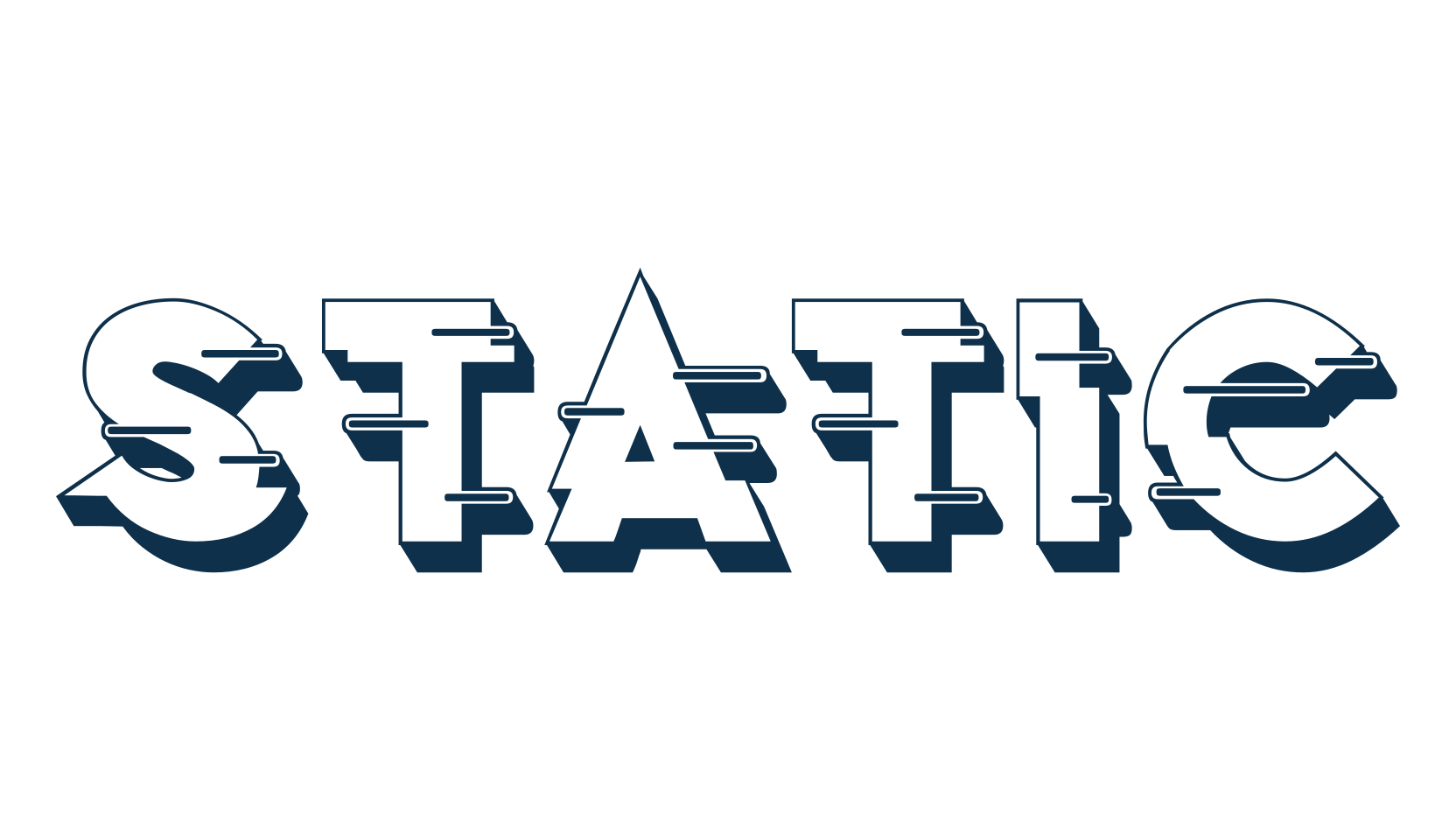 Static (static-2), fancy distorted decorative font preview