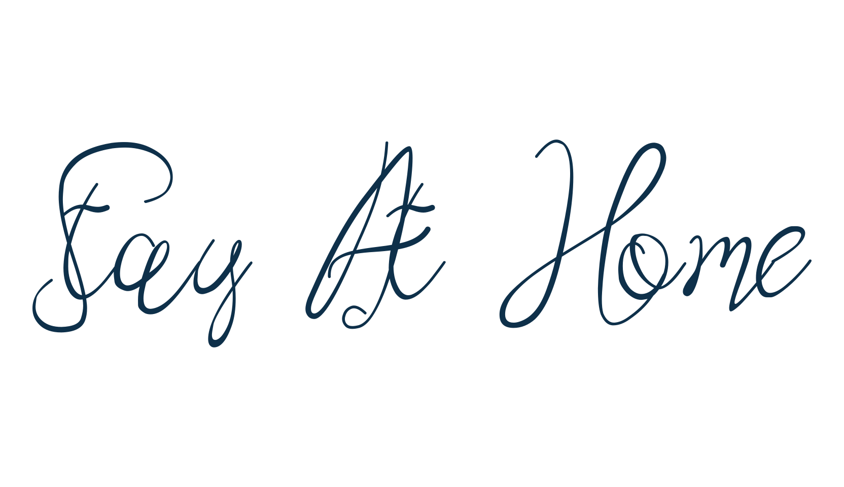 Stay At Home, script handwritten fancy decorative calligraphy font preview