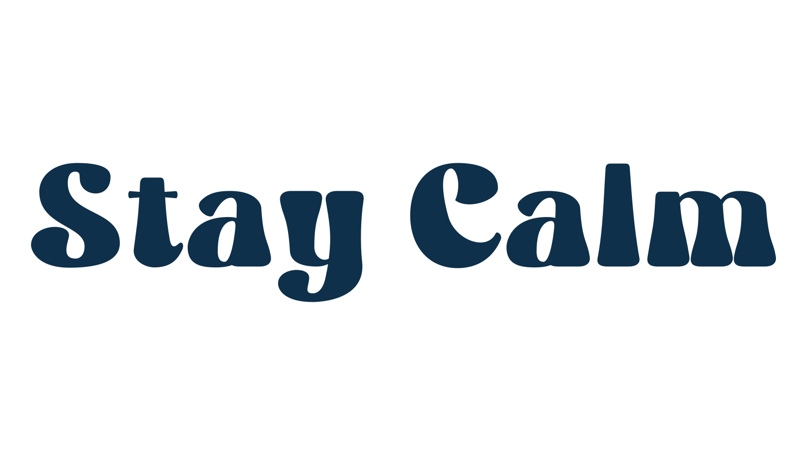 Stay Calm, fancy groovy decorative font preview