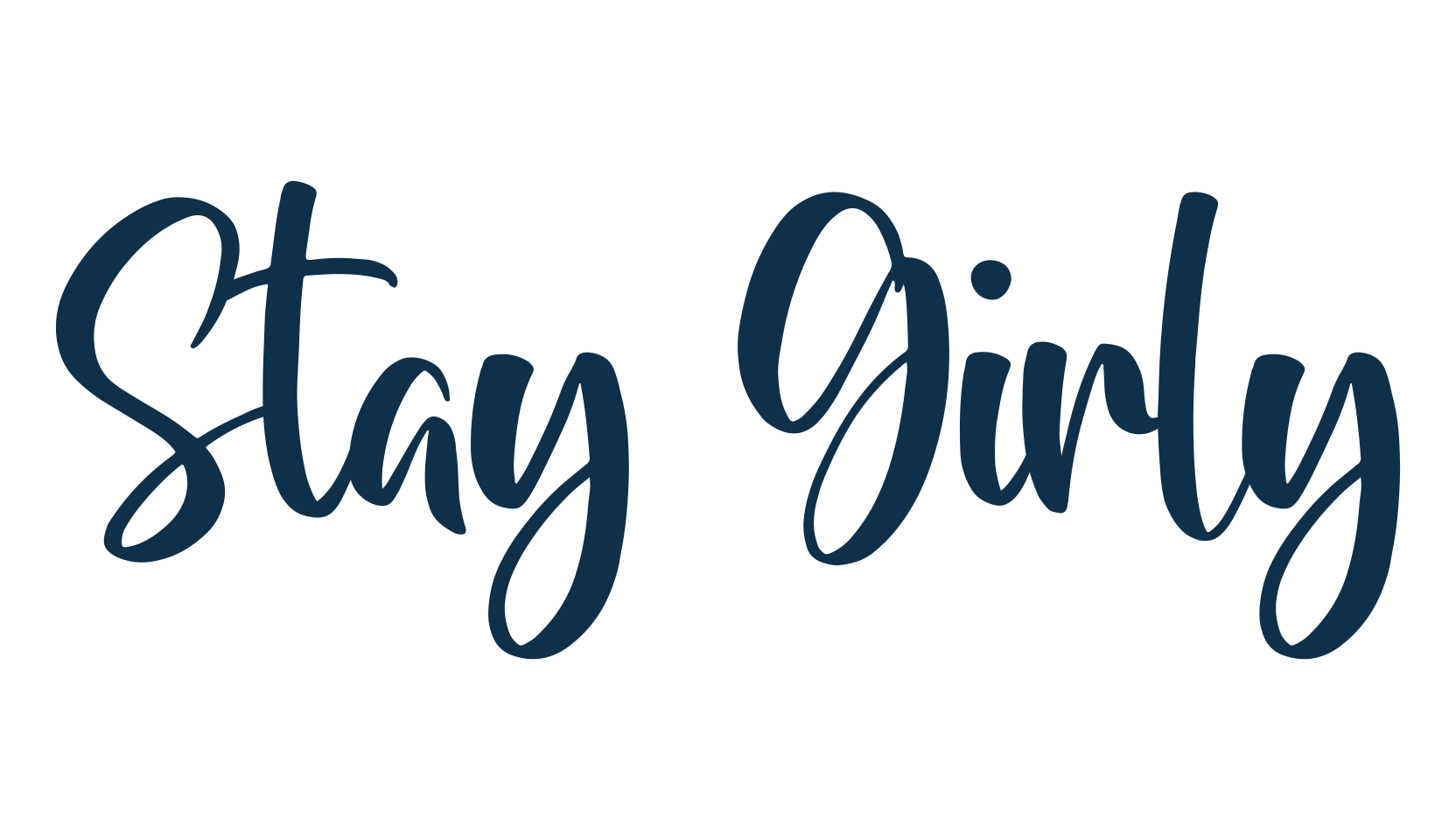 Stay Girly, handwriting font preview