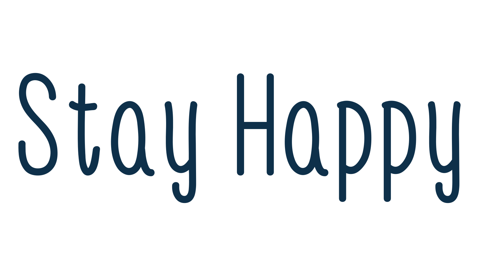 Stay Happy, display market font preview