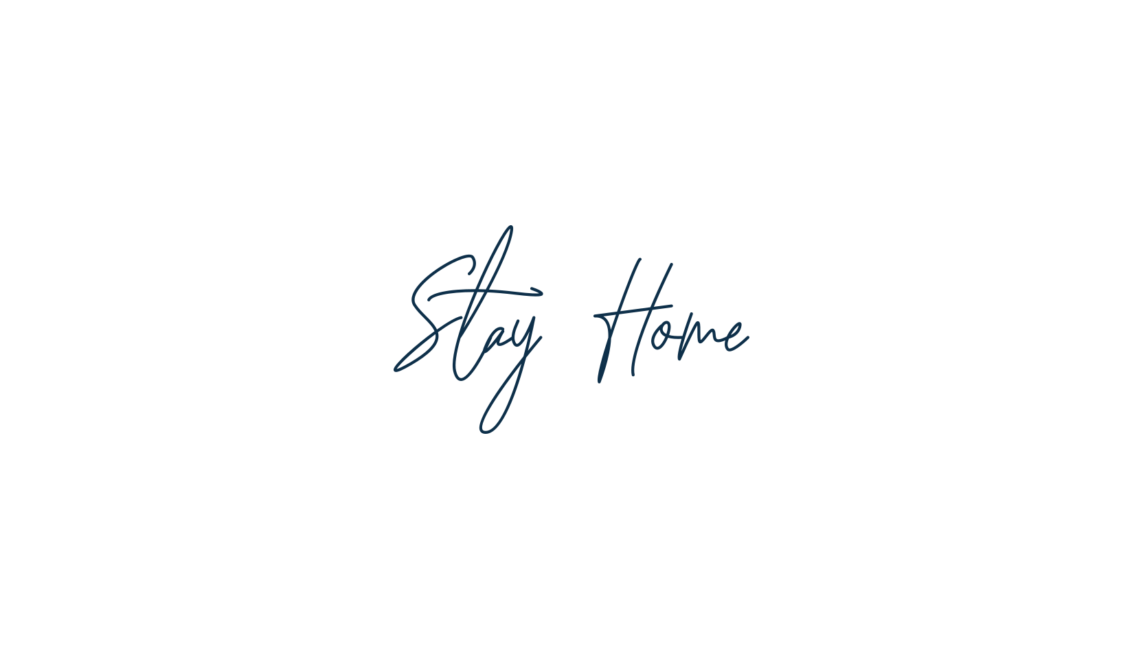 Stay Home, handwriting font preview
