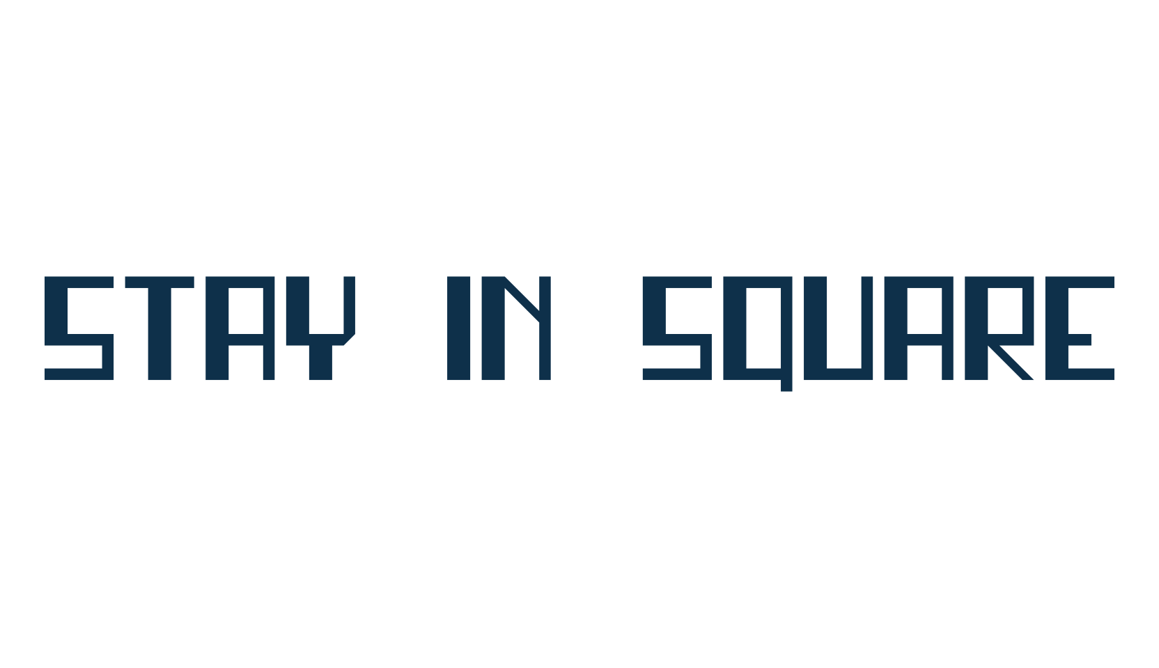 Stay In Square, square font preview