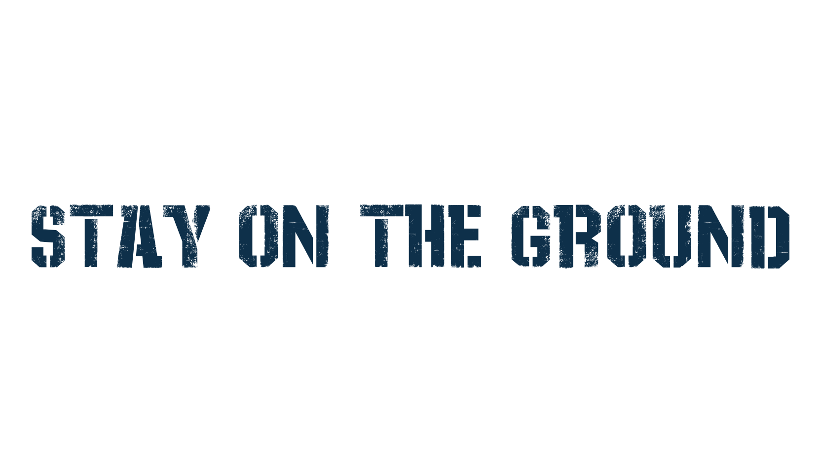 Stay On The Ground, fancy stencil, army decorative font preview