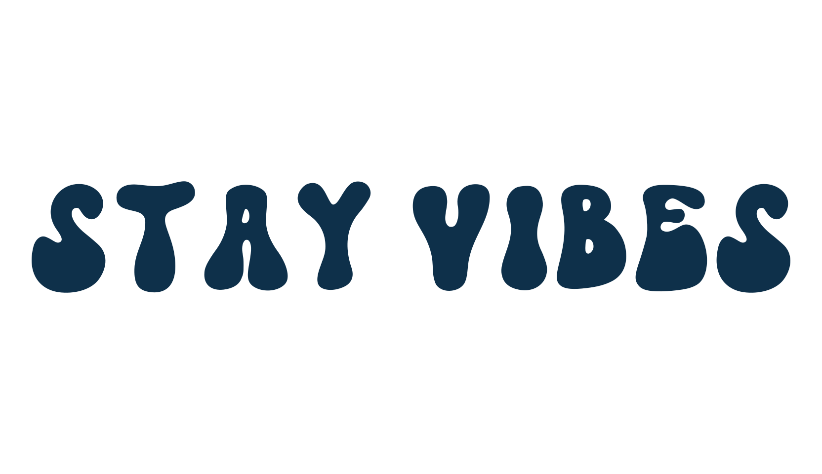 Stay Vibes, groovy font preview