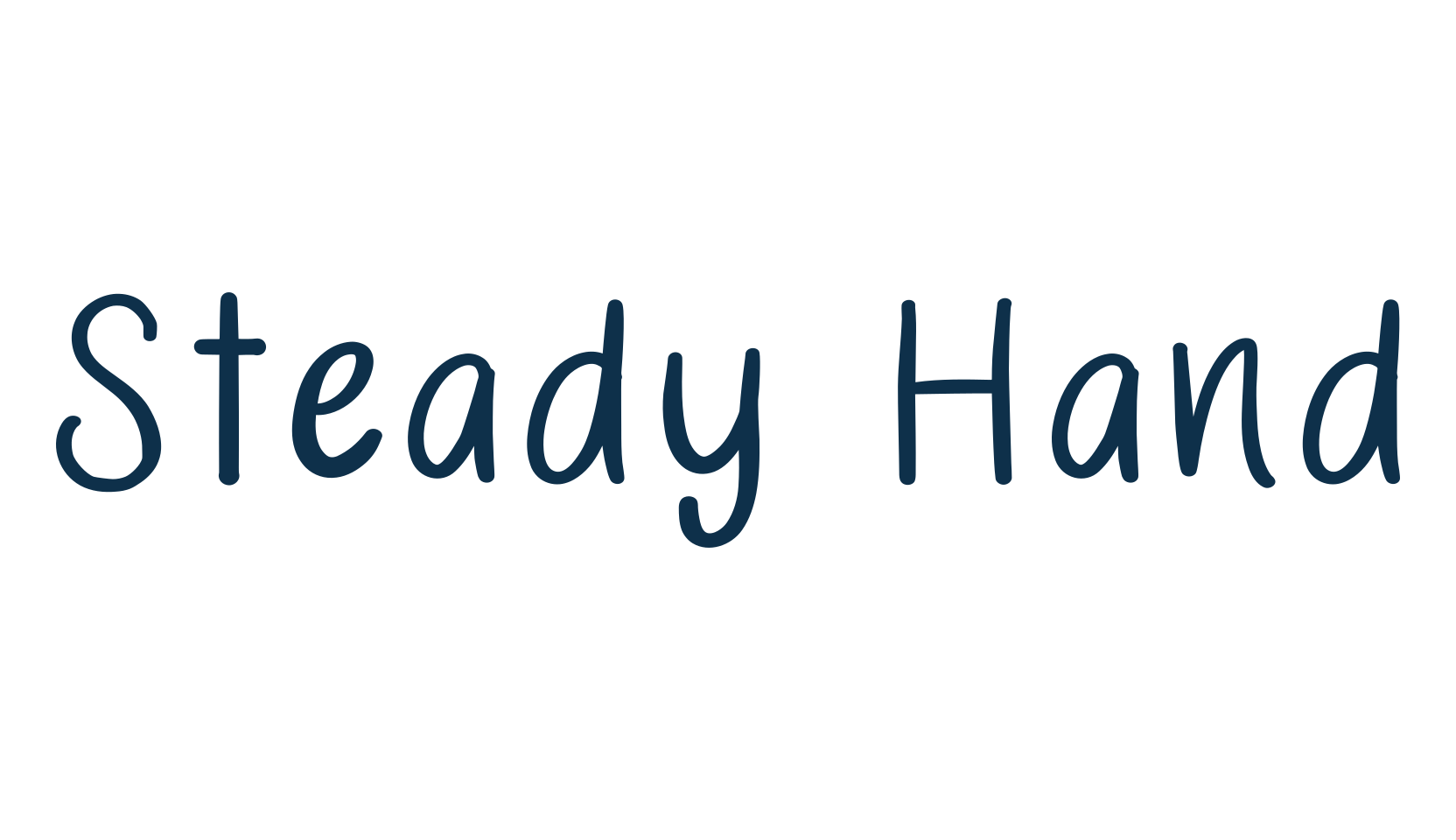 Steady Hand, script handwritten fancy decorative calligraphy font preview