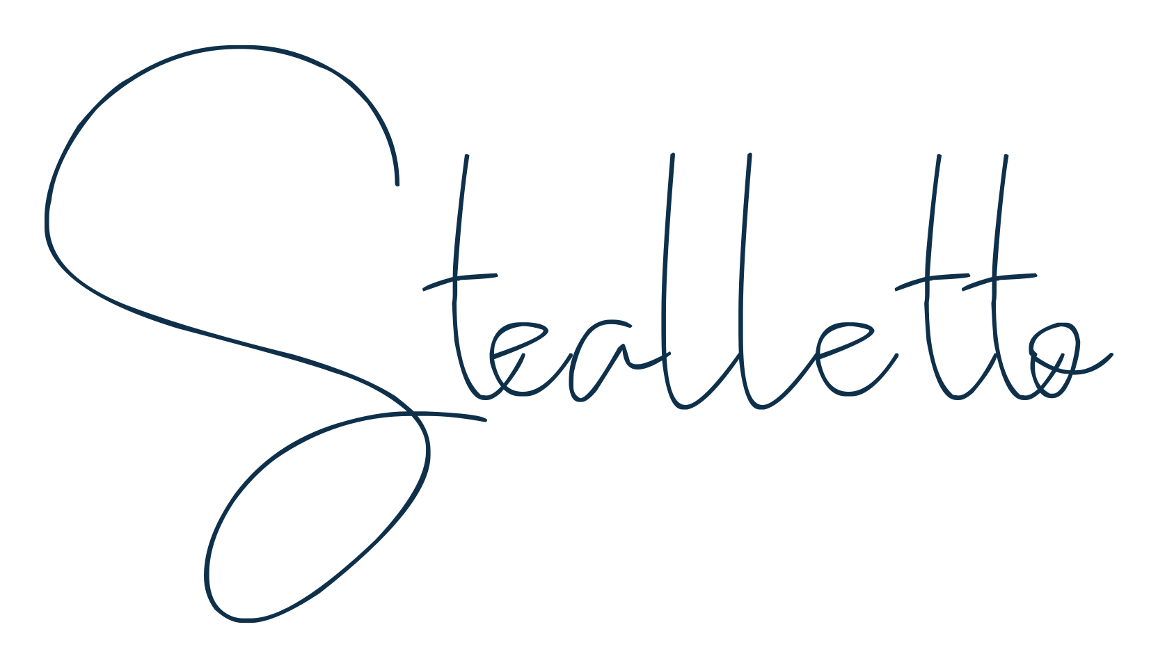 Stealletto, script handwritten fancy decorative calligraphy font preview