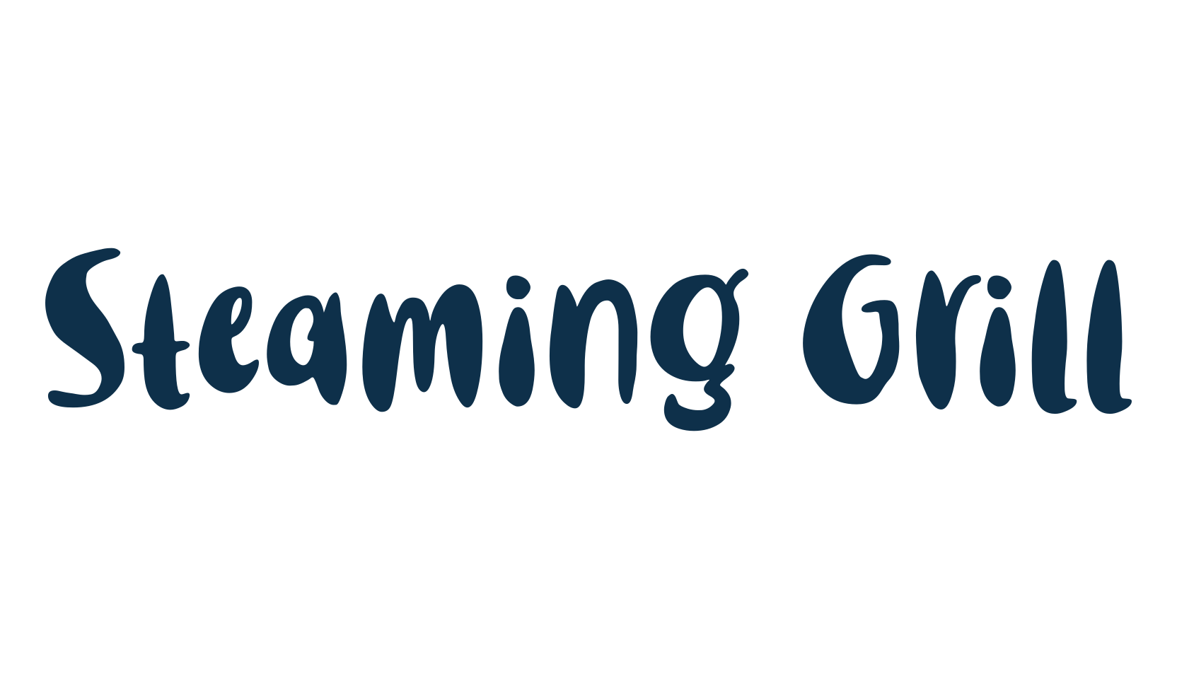 Steaming Grill, fancy cartoon decorative font preview