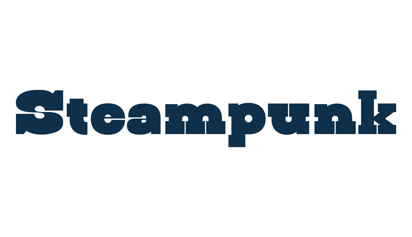 Steampunk, basic serif font preview