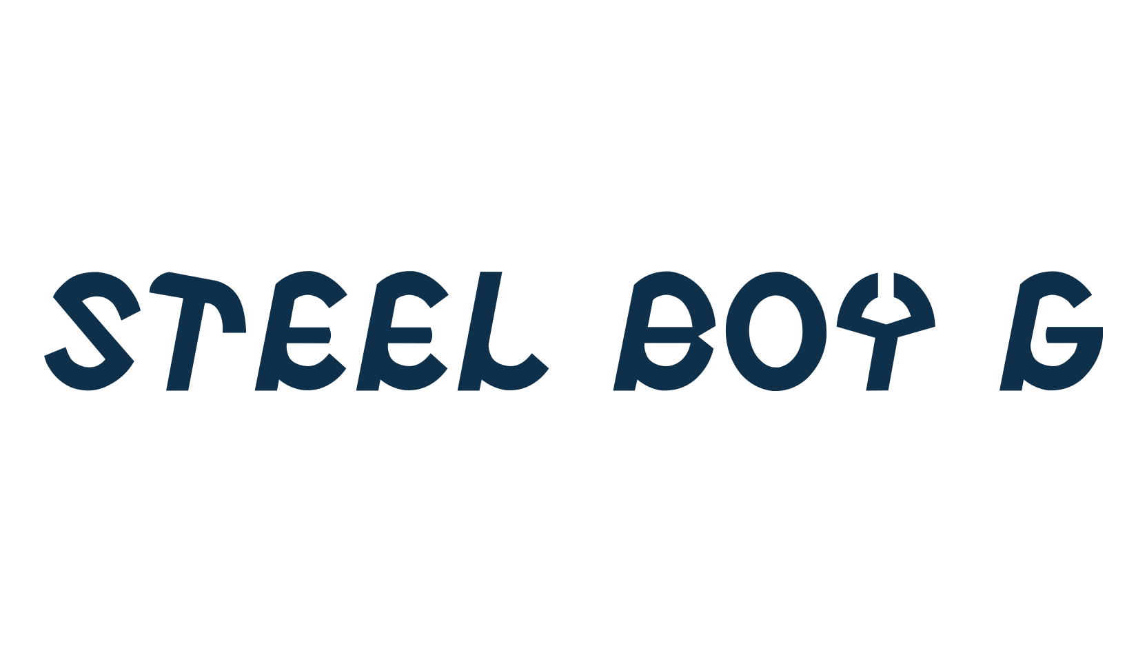 Steel Boy G, fancy various techno sci-fi font preview