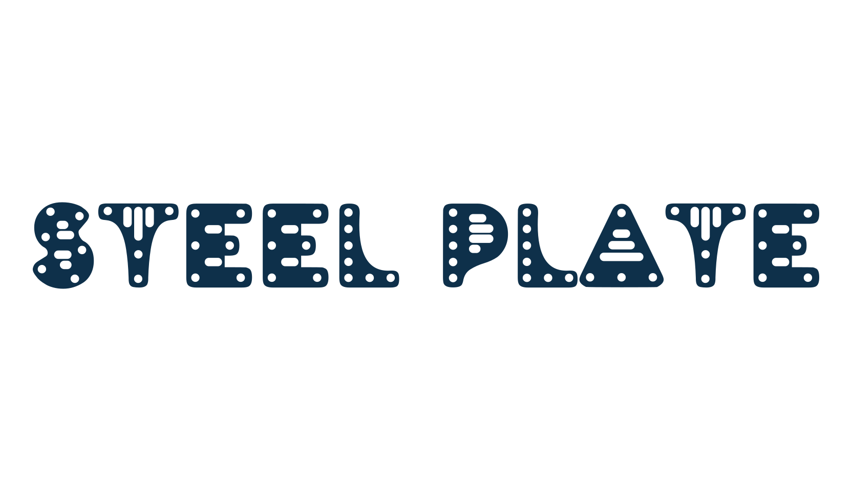 Steel Plate, fancy decorative font preview