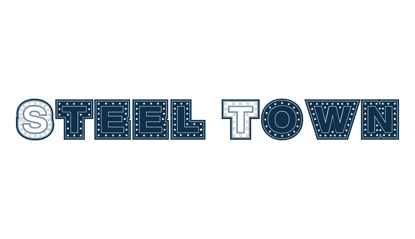 Steel Town, decorative font preview