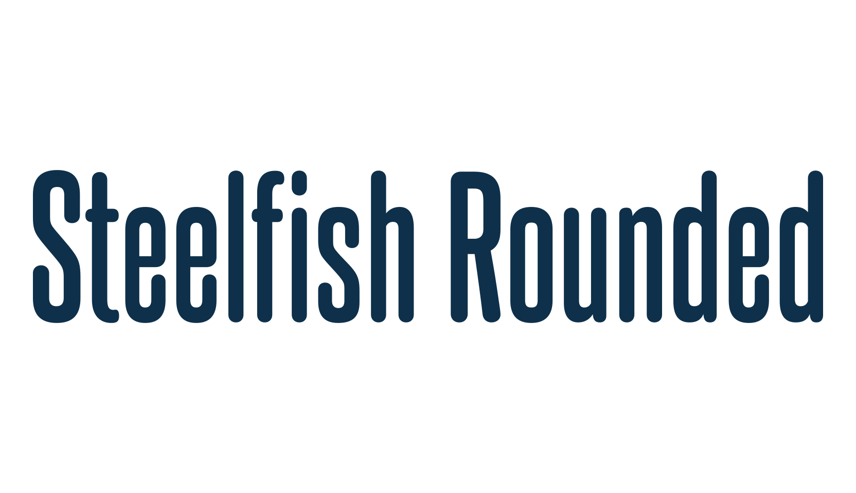 Steelfish Rounded, sans serif font preview
