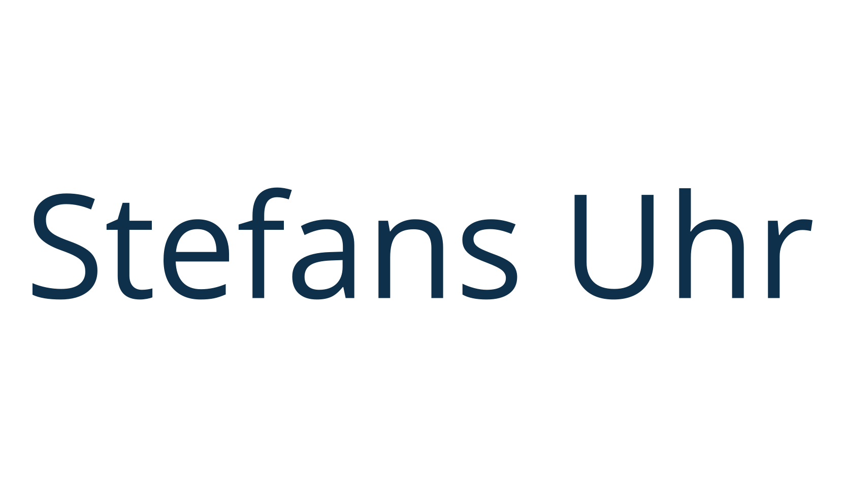 Stefans Uhr, basic sans serif font preview