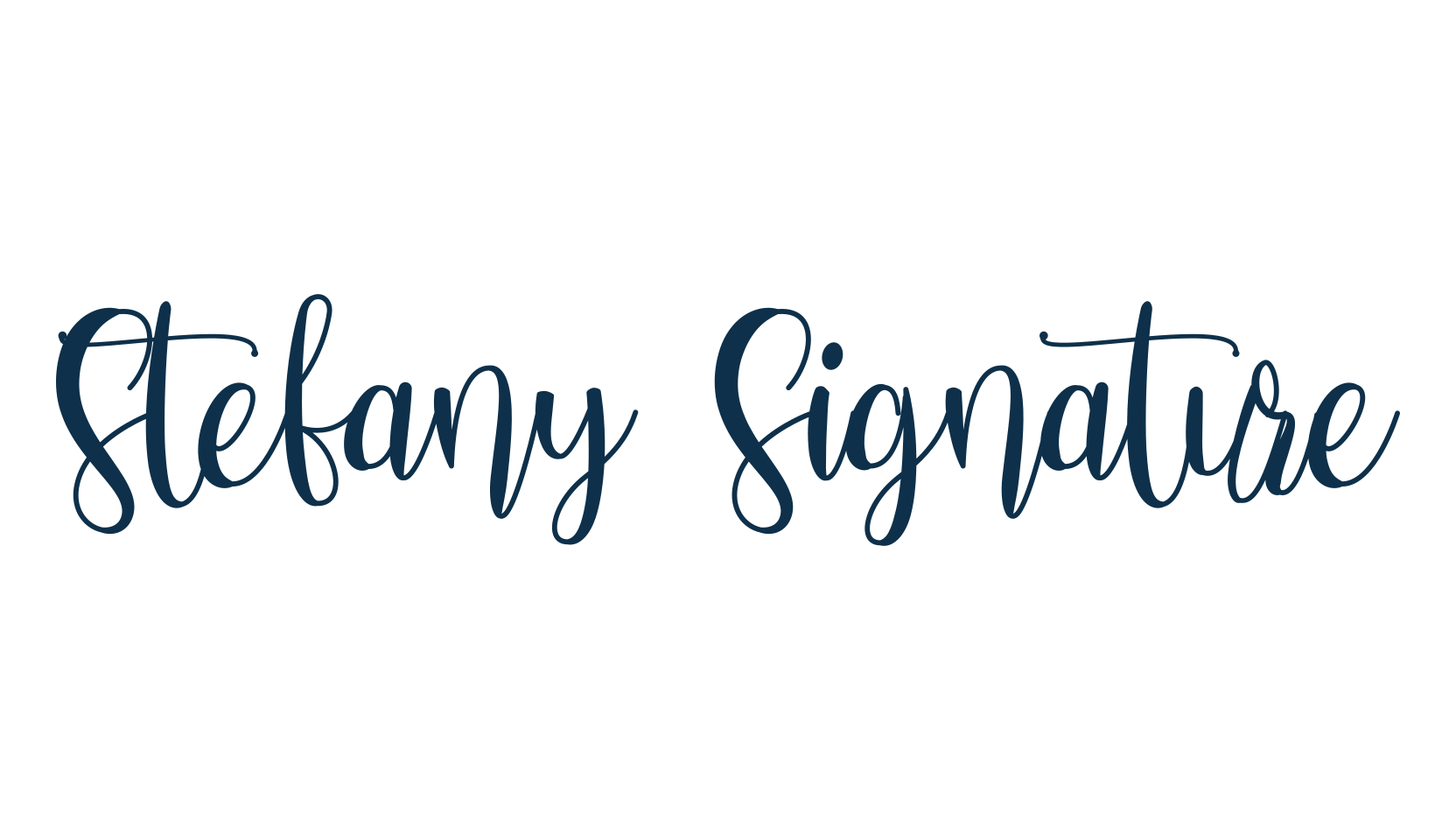 Stefany Signature, script calligraphy fancy decorative font preview