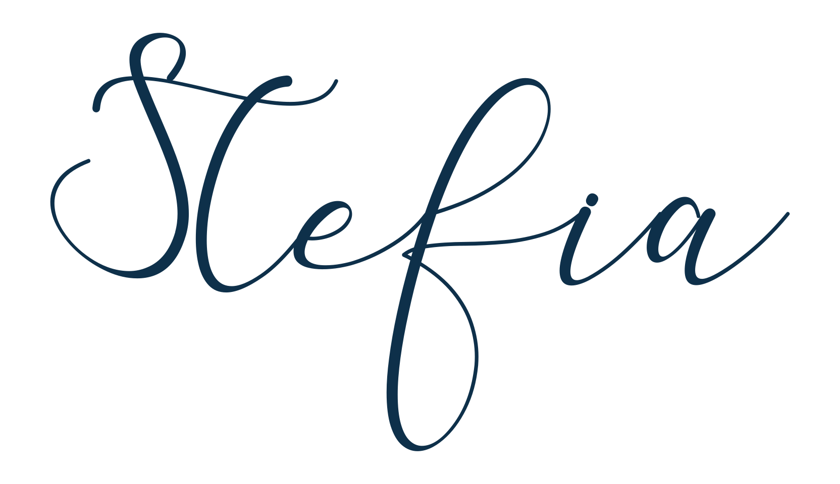 Stefia, calligraphy font preview