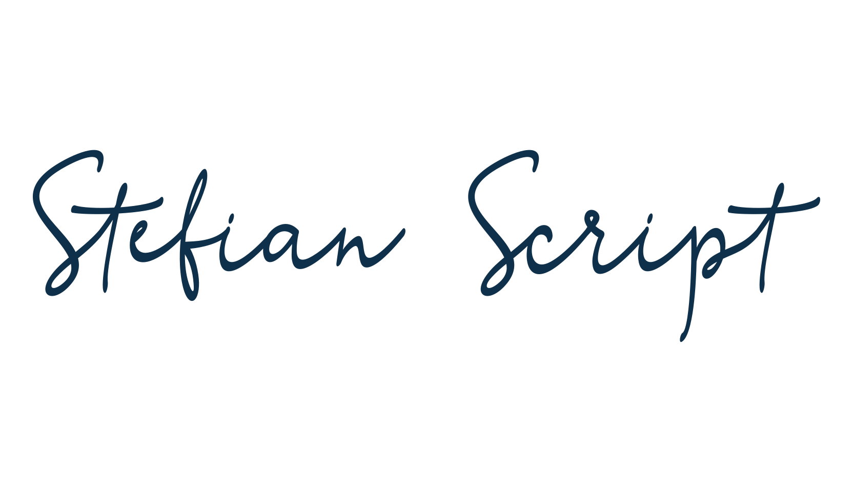 Stefian Script, script handwritten fancy decorative calligraphy font preview