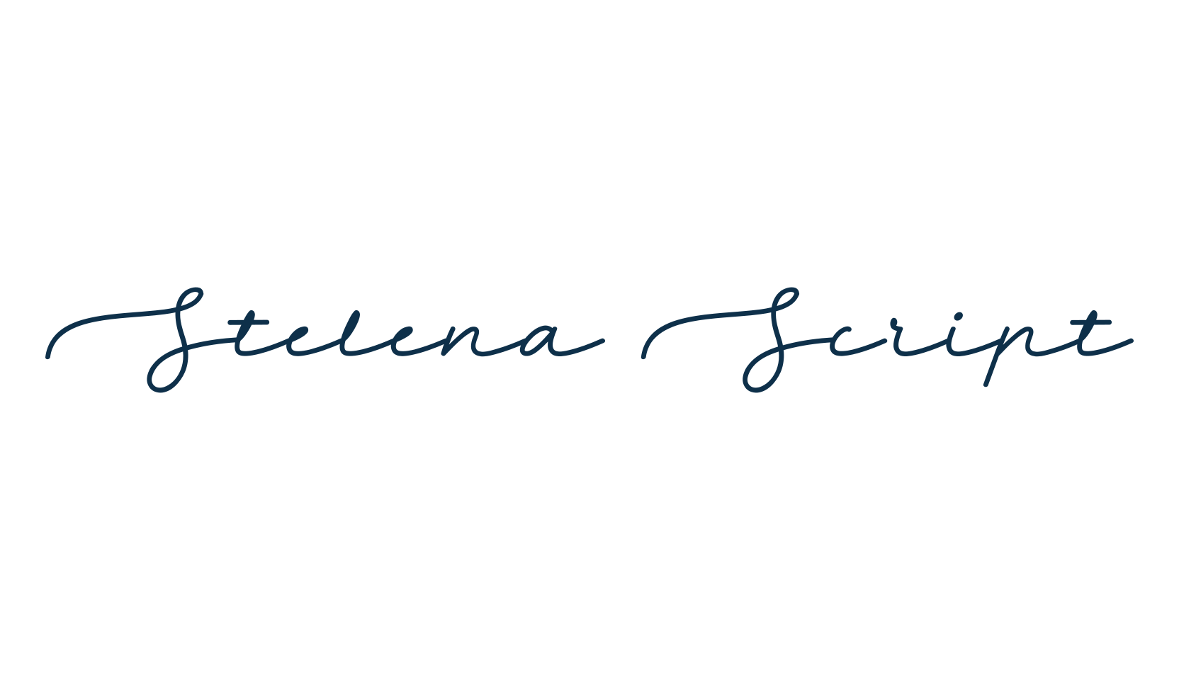 Stelena Script, handwriting font preview