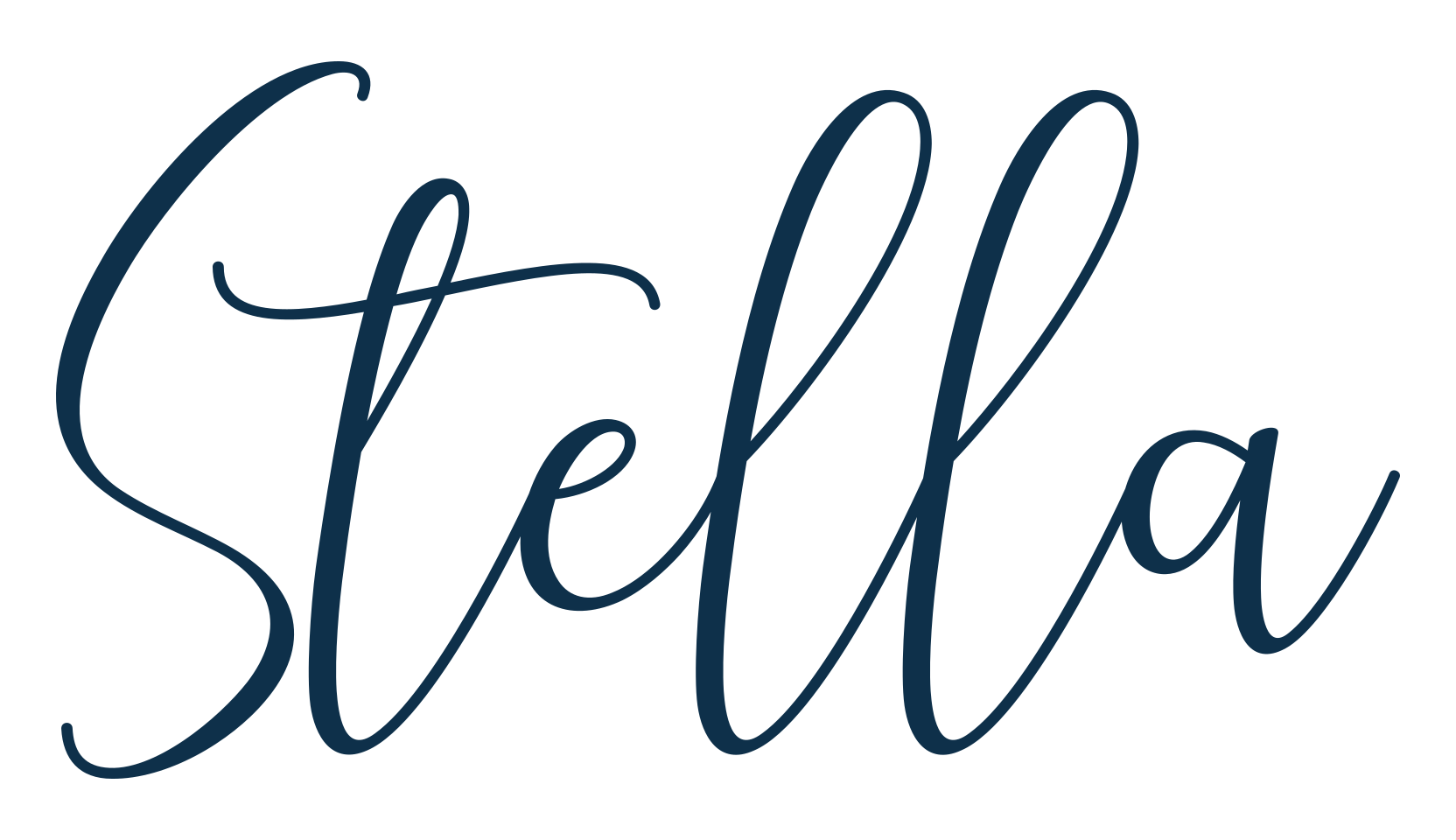 Stella (stella-4), calligraphy font preview