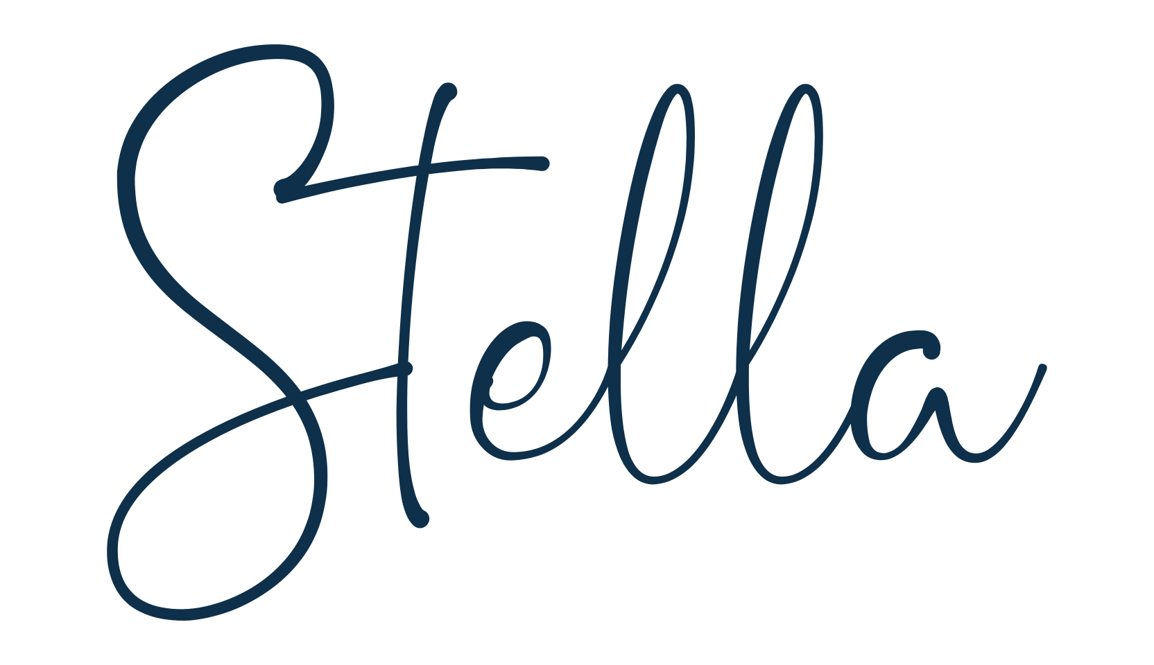 Stella (stella-5), handwriting font preview