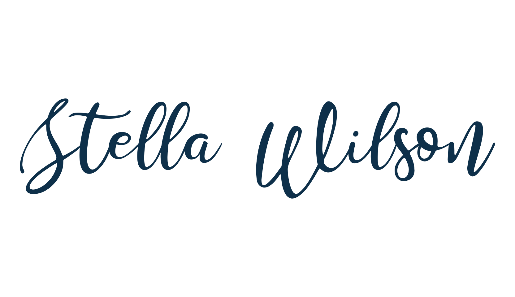 Stella Wilson, script calligraphy fancy decorative font preview