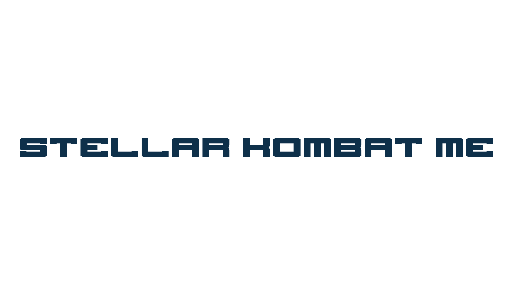 Stellar Kombat ME, techno sci-fi font preview