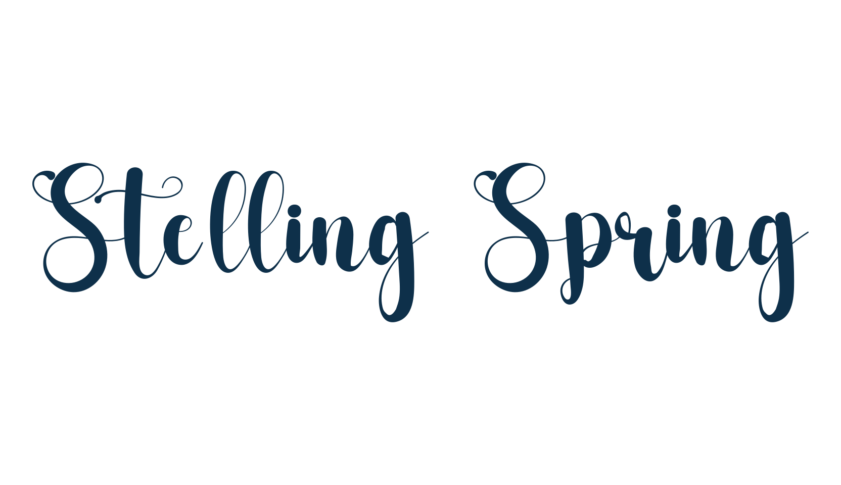 Stelling Spring, calligraphy font preview