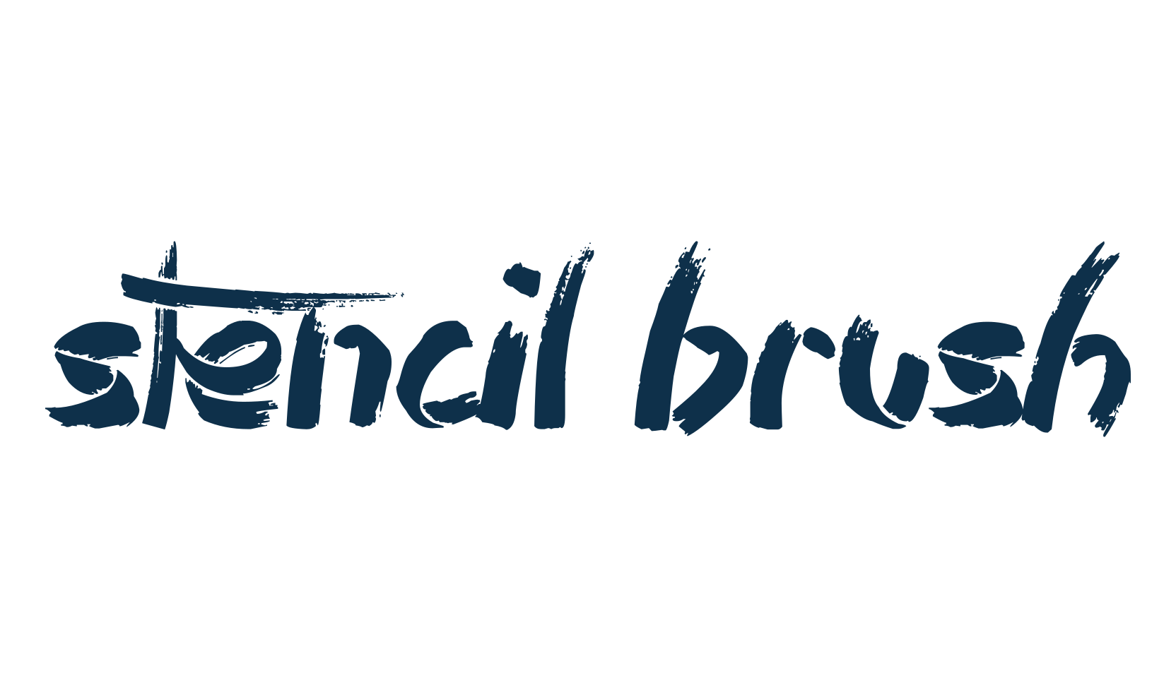 Stencil Brush, script brush fancy decorative calligraphy font preview