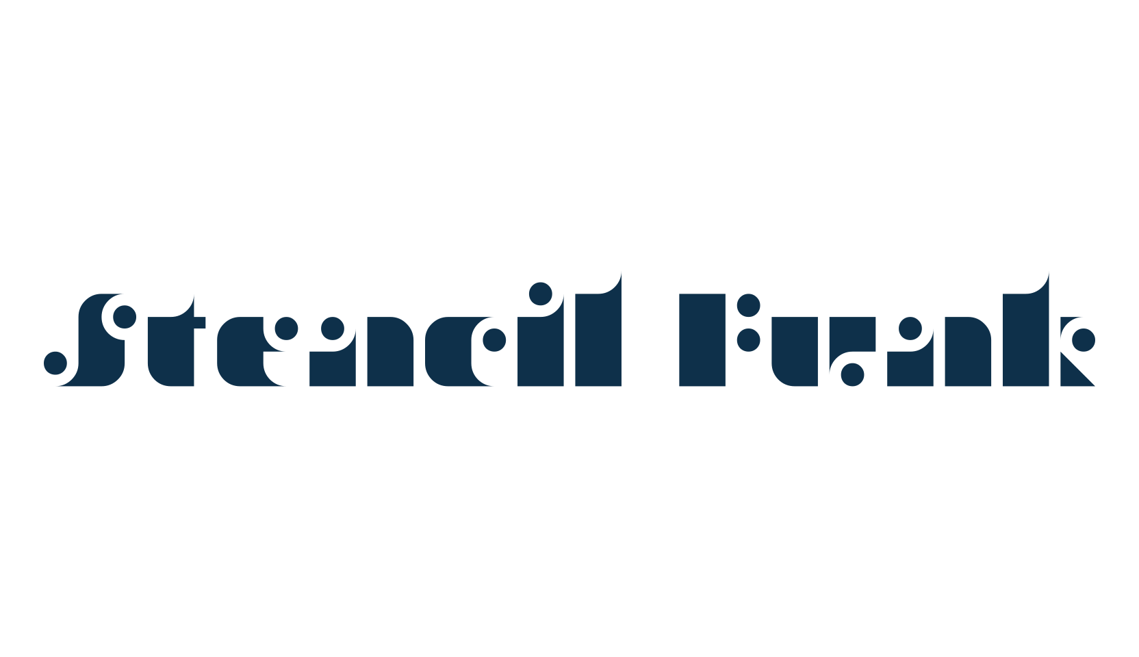Stencil Funk, fancy groovy decorative font preview
