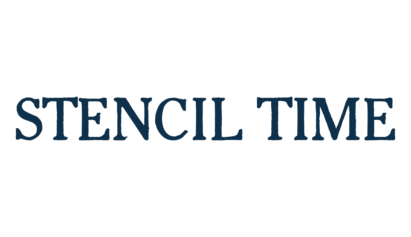 Stencil Time, eroded font preview