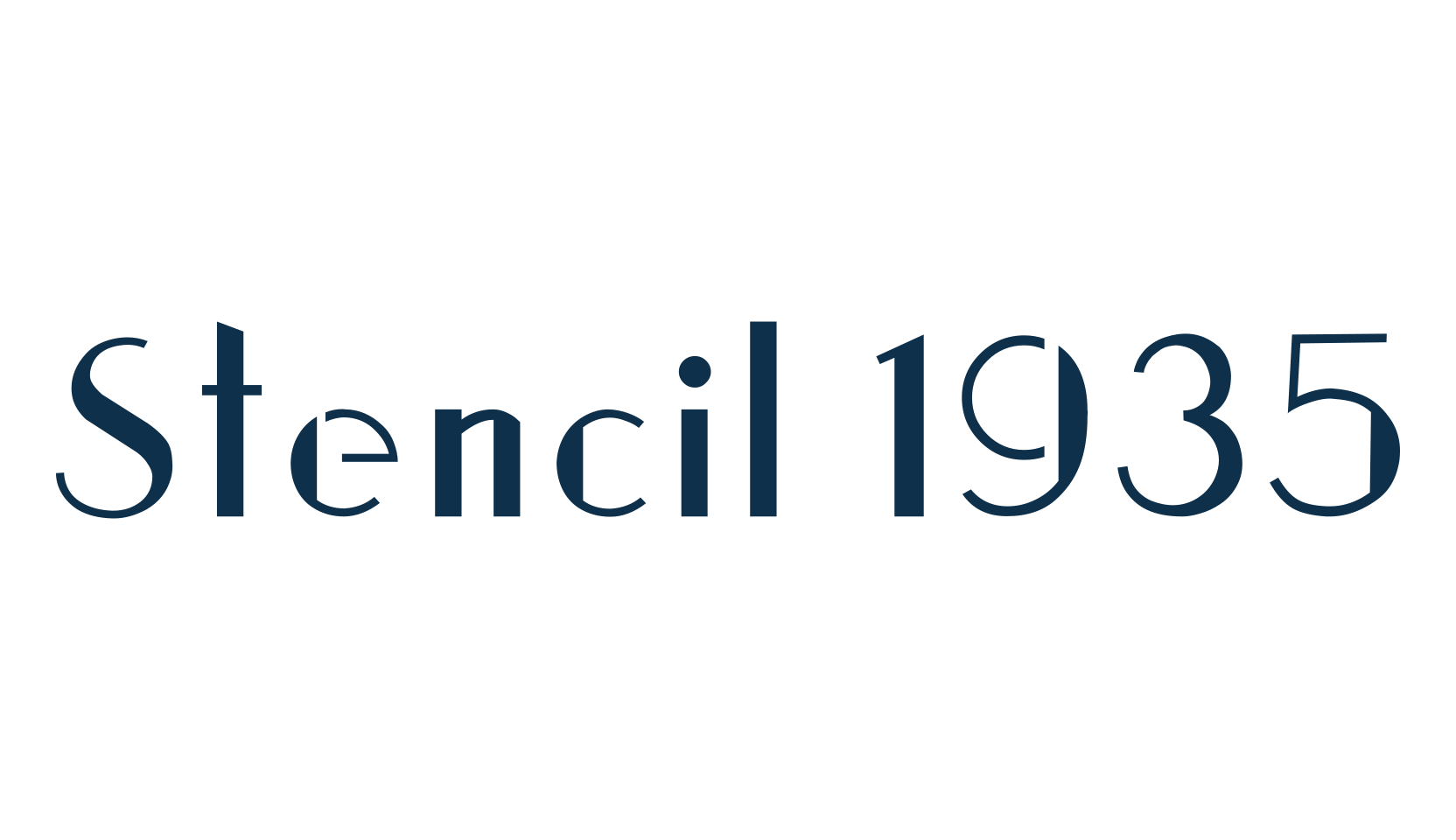 Stencil 1935, stencil, army font preview
