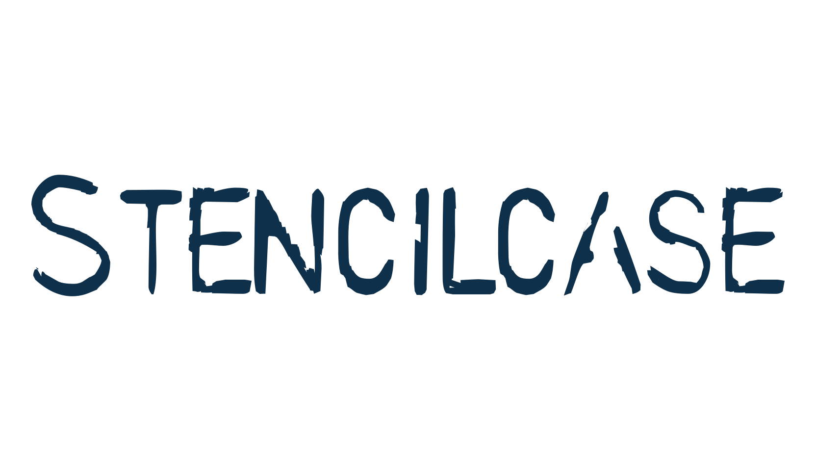 Stencilcase, stencil, army font preview