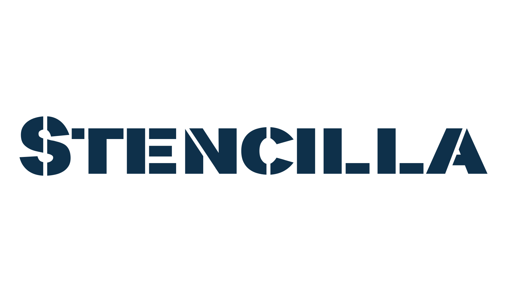 Stencilla, stencil, army font preview