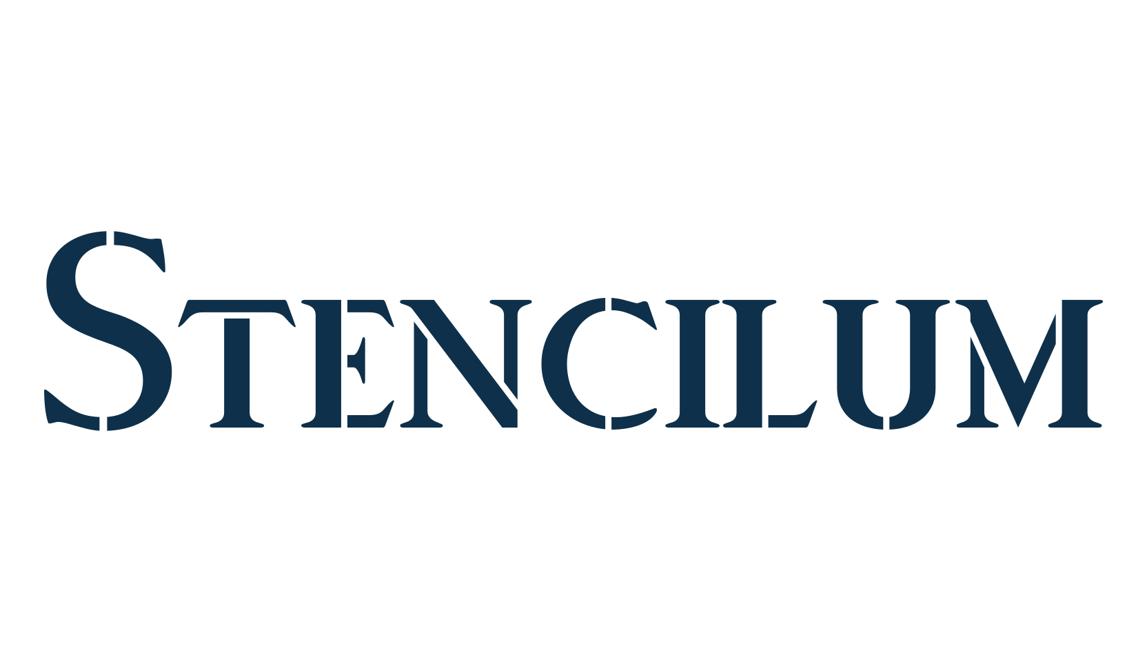Stencilum, stencil, army font preview
