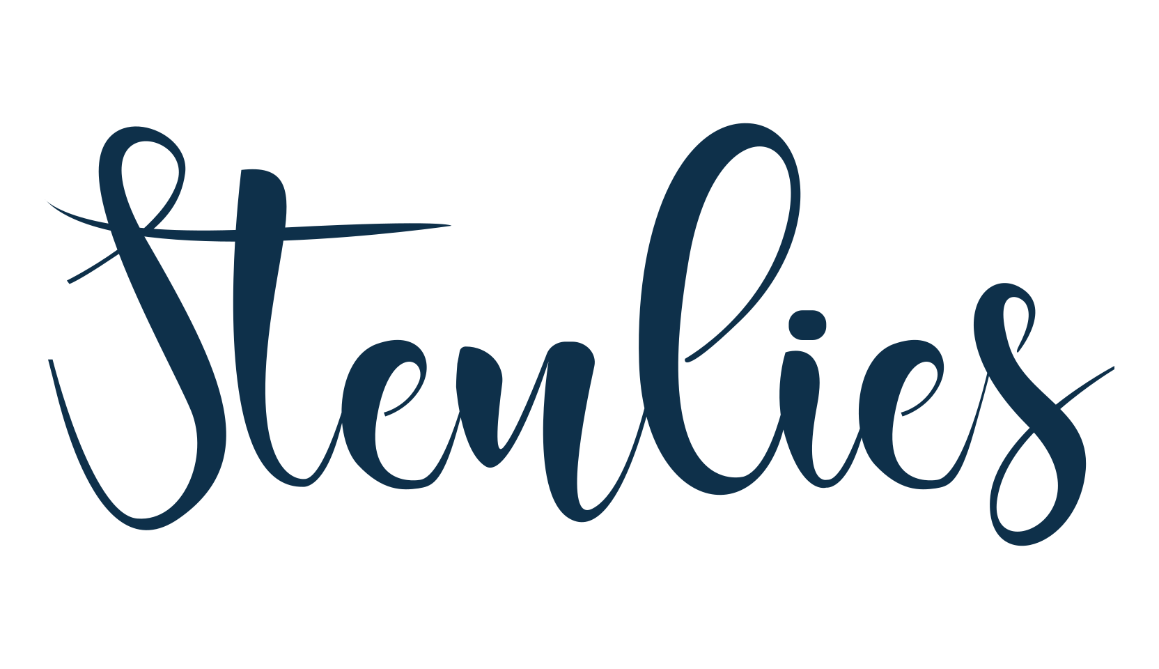 Stenlies, script calligraphy fancy decorative font preview