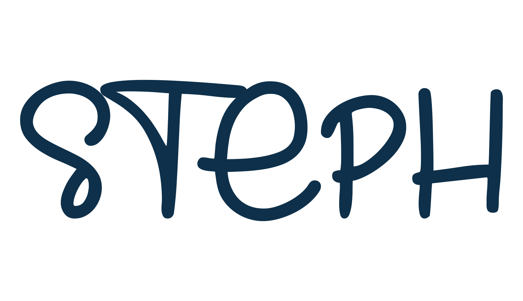 Steph, script handwritten fancy decorative calligraphy font preview