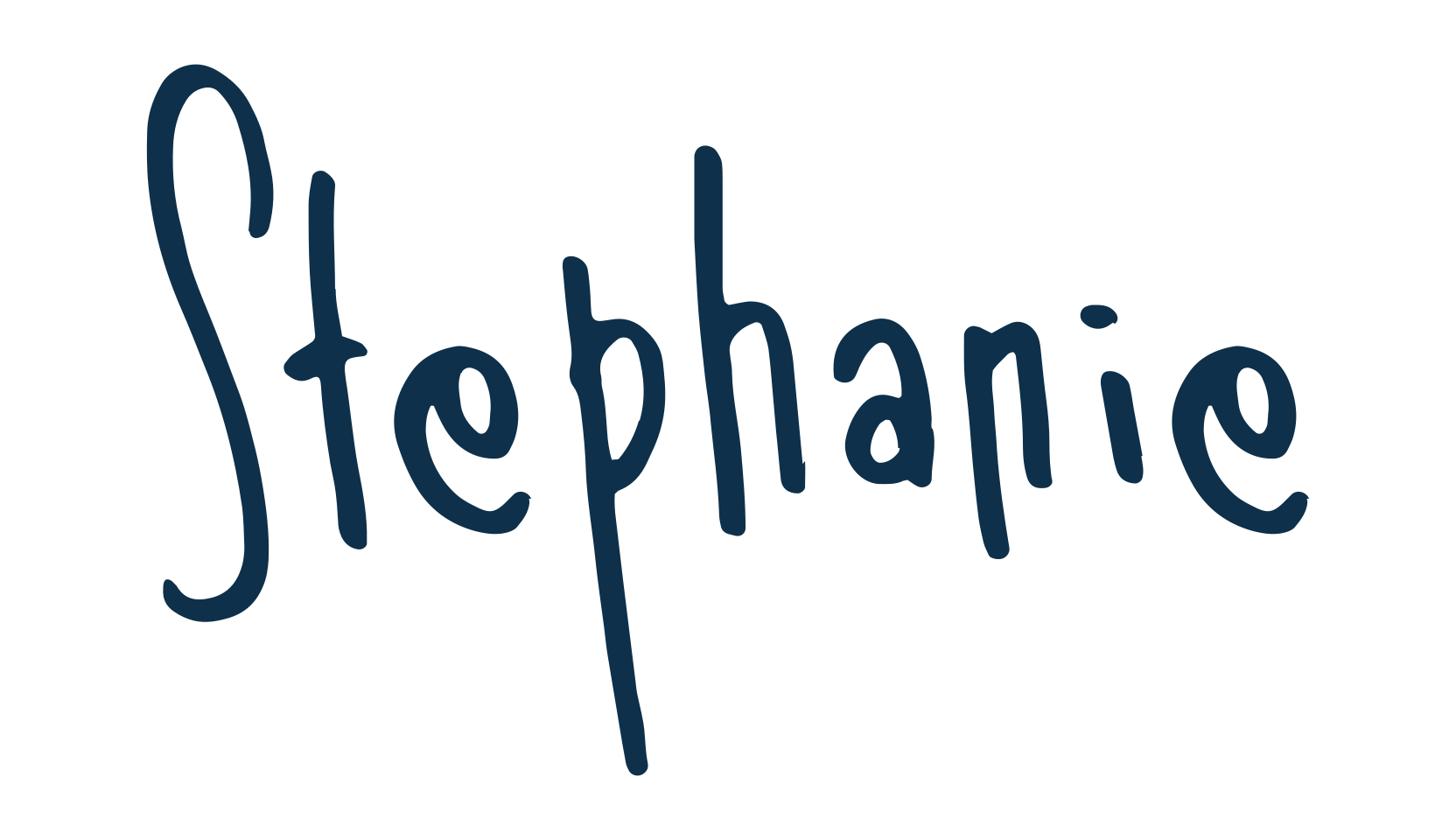 Stephanie, handwriting font preview