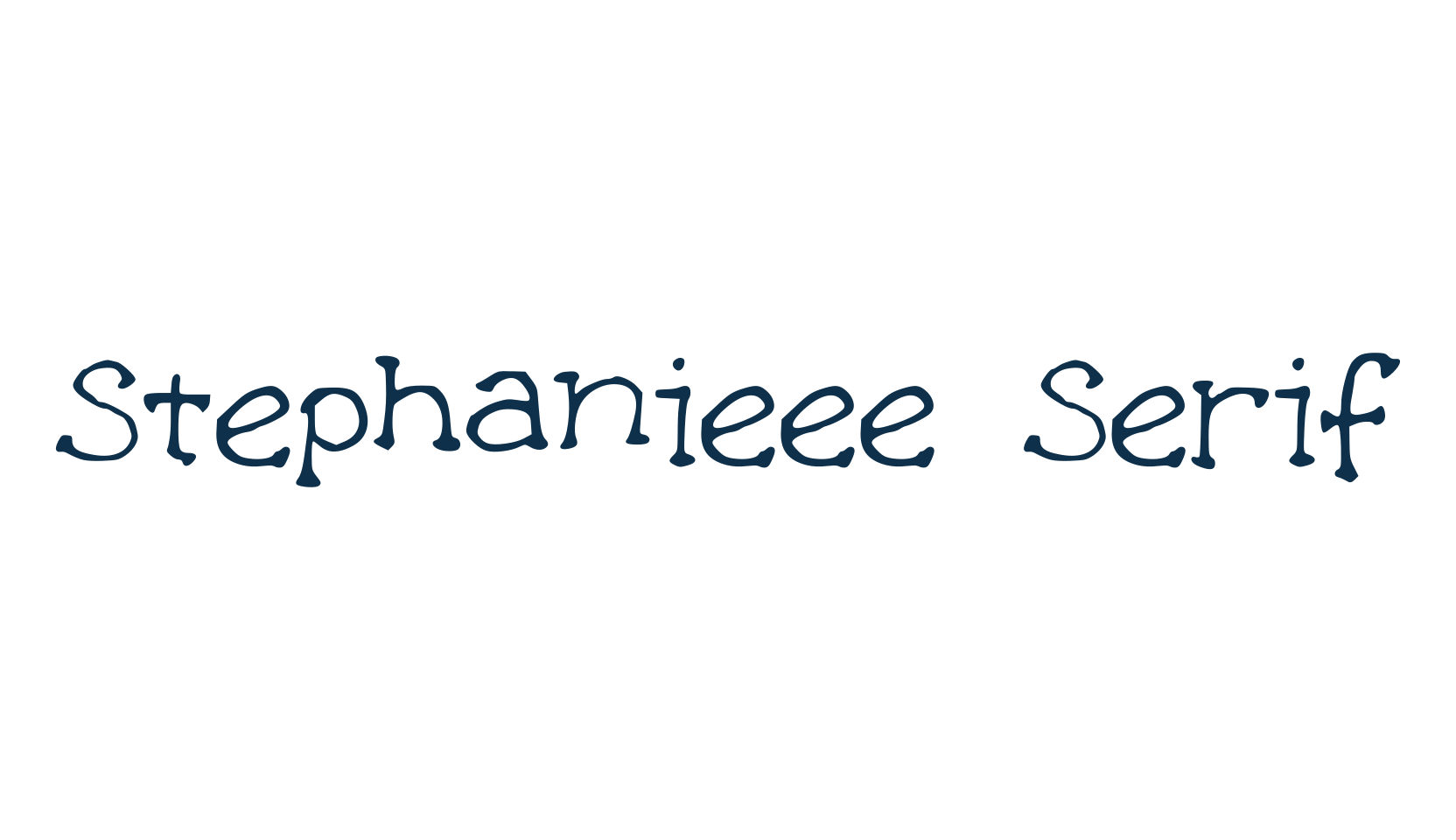 Stephanieee Serif, fancy decorative font preview