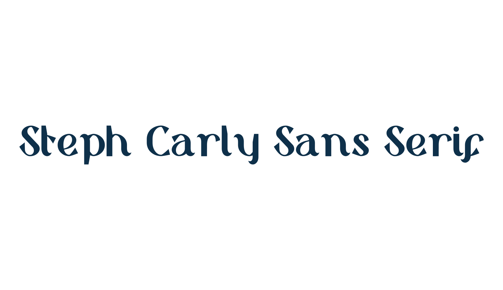 Steph Carly Sans Serif, fancy various decorative font preview