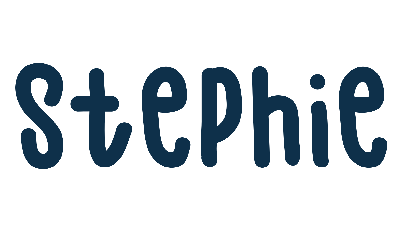 Stephie, handwriting font preview