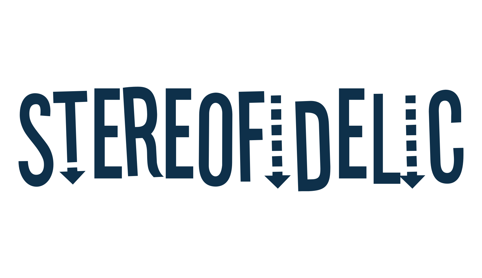 Stereofidelic, distorted font preview